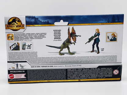 Jurassic World Dominion Claire & Dilophosaurus Set mit Zubehör (Mattel)