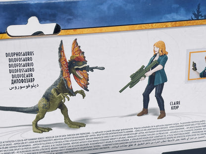 Jurassic World Dominion Claire & Dilophosaurus Set mit Zubehör (Mattel)