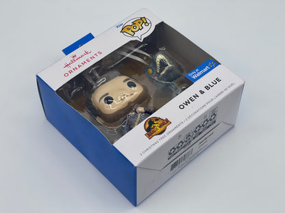 Hallmark Ornaments 2022 "Owen & Blue" Jurassic World Dominion Funko Pop Edition
