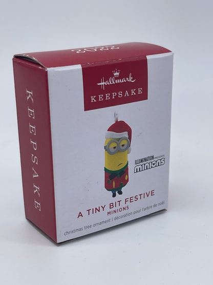 Hallmark Ornaments "A tiny bit festive" Minions Illumination Keepsake 2022 Mikrofigur