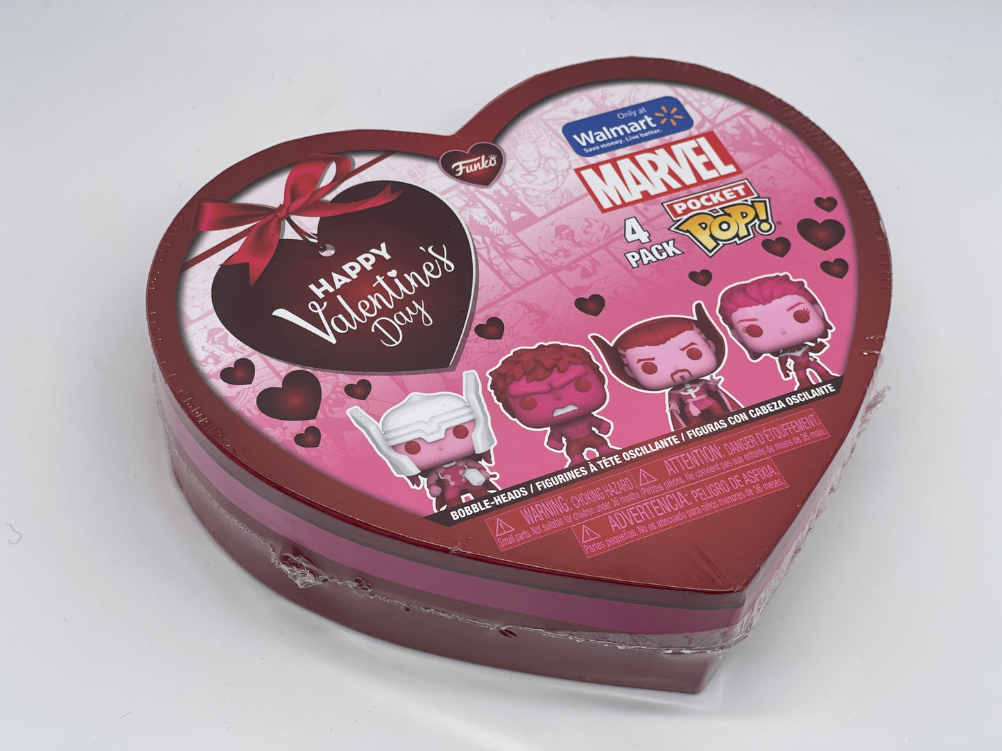 Funko Pocket POP "Happy Valentines Day" Marvel 4-Pack Walmart Exclusive (2022)