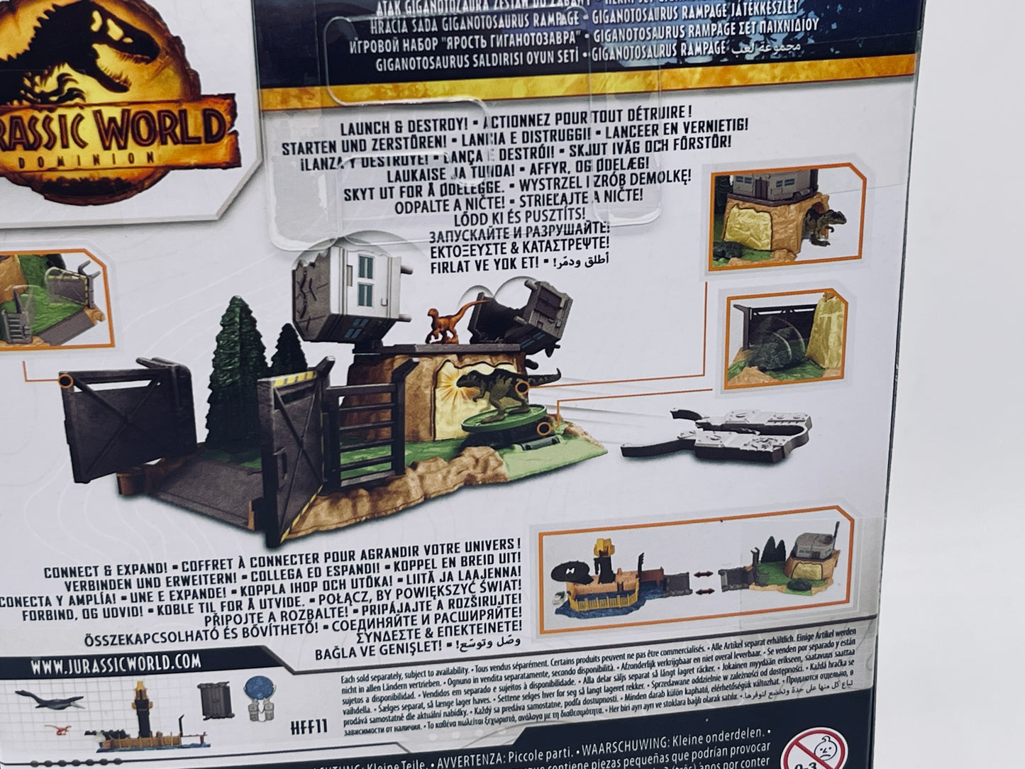 Jurassic World Dominion Minis Giganotosaurus Spielset Launch & Destroy (Mattel)