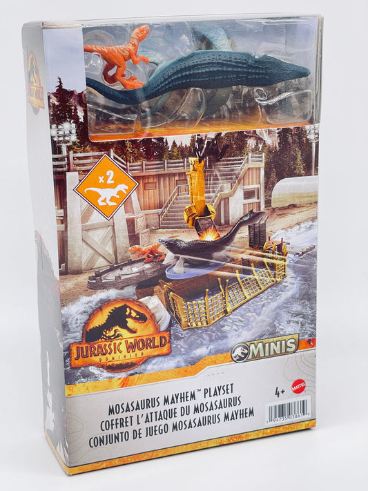Jurassic World Dominion Minis Mosasaurus Chaos Playset Launch &amp; Destroy (Mattel) 