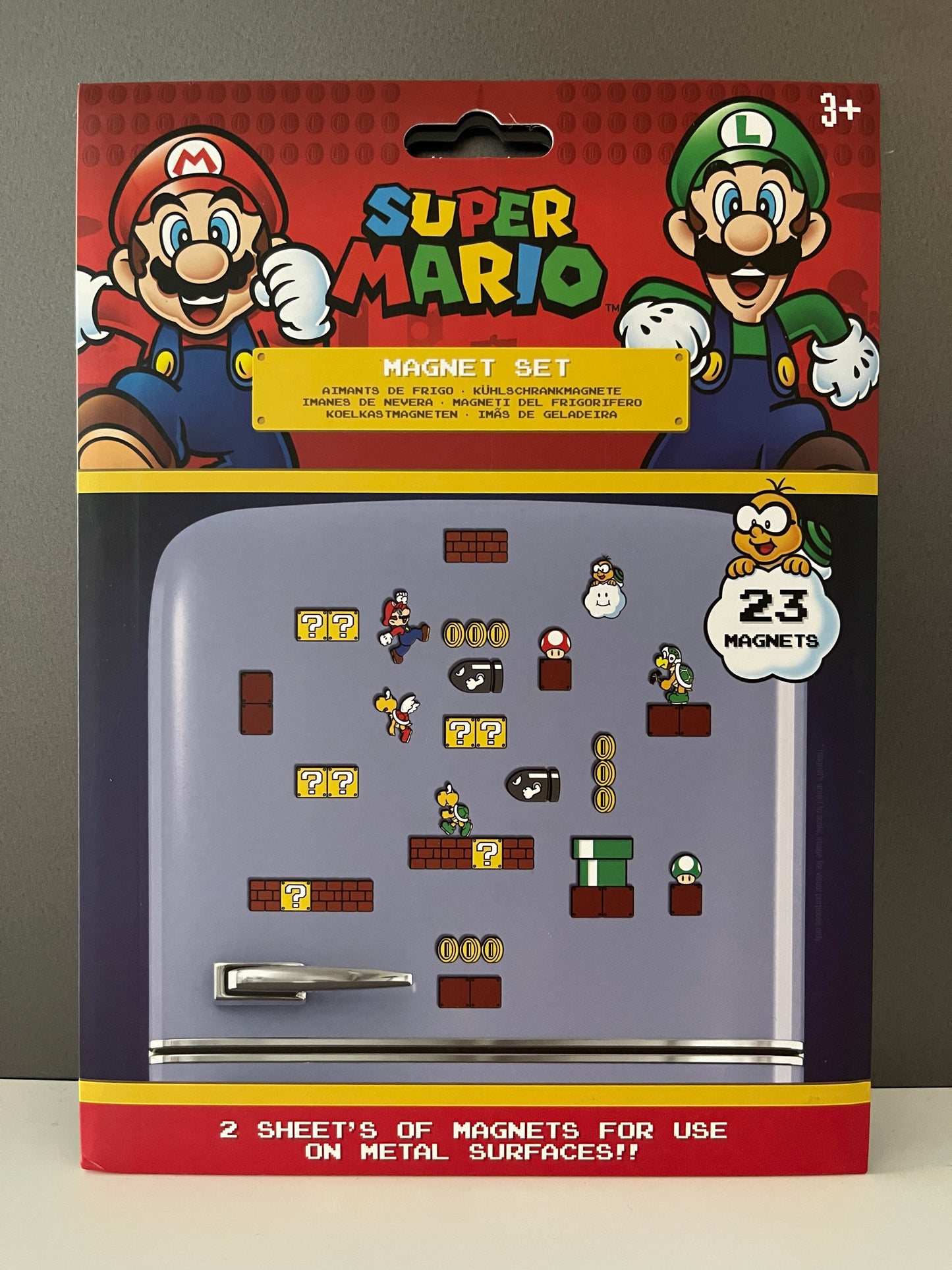 Super Mario Magnete Set / Kühlschrankmagnete (23 Stück) Licensed by Nintendo