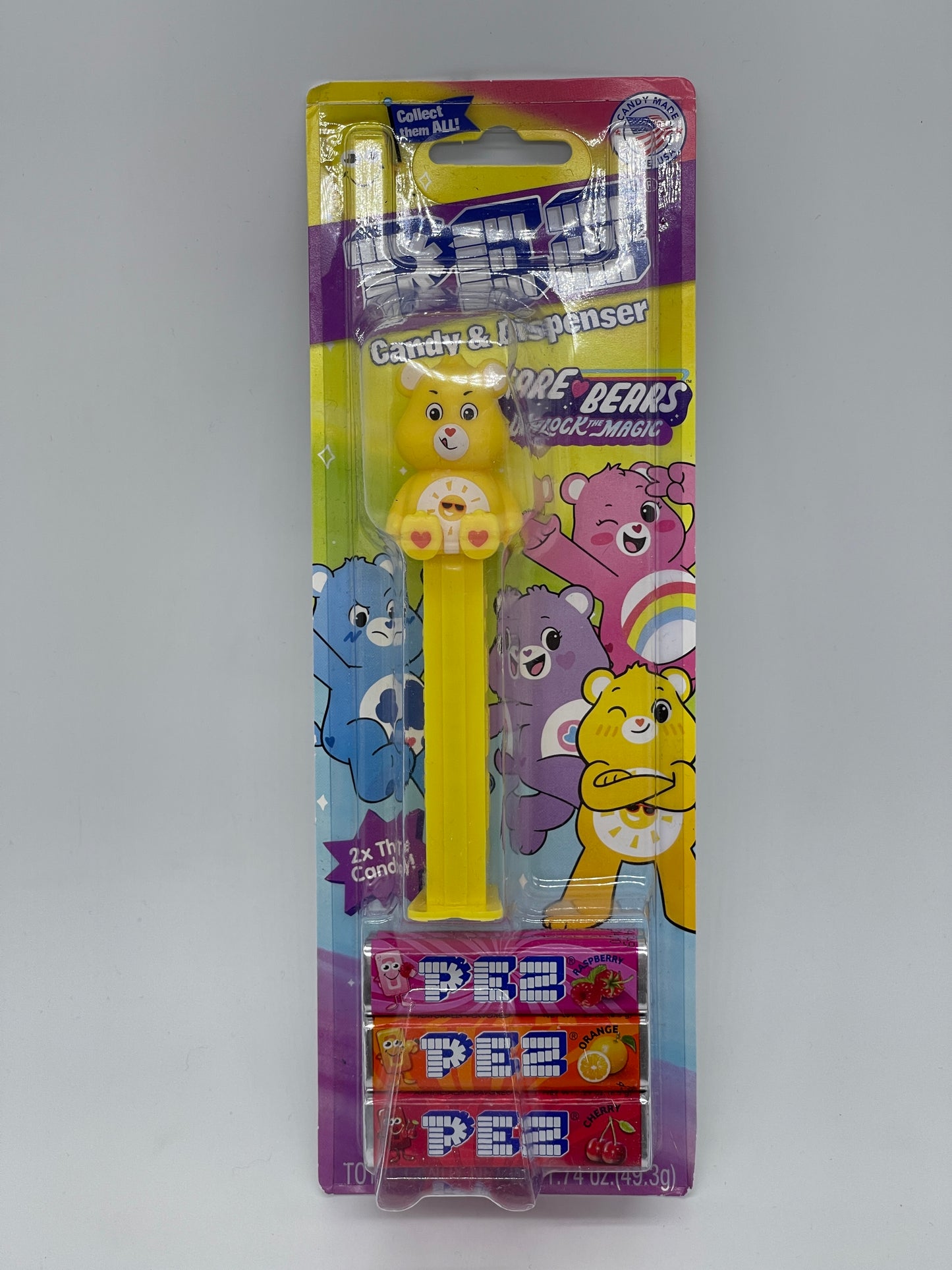 PEZ Care Bears Glücksbärchis "Unlock the Magic" Funshine Bear USA (2022)