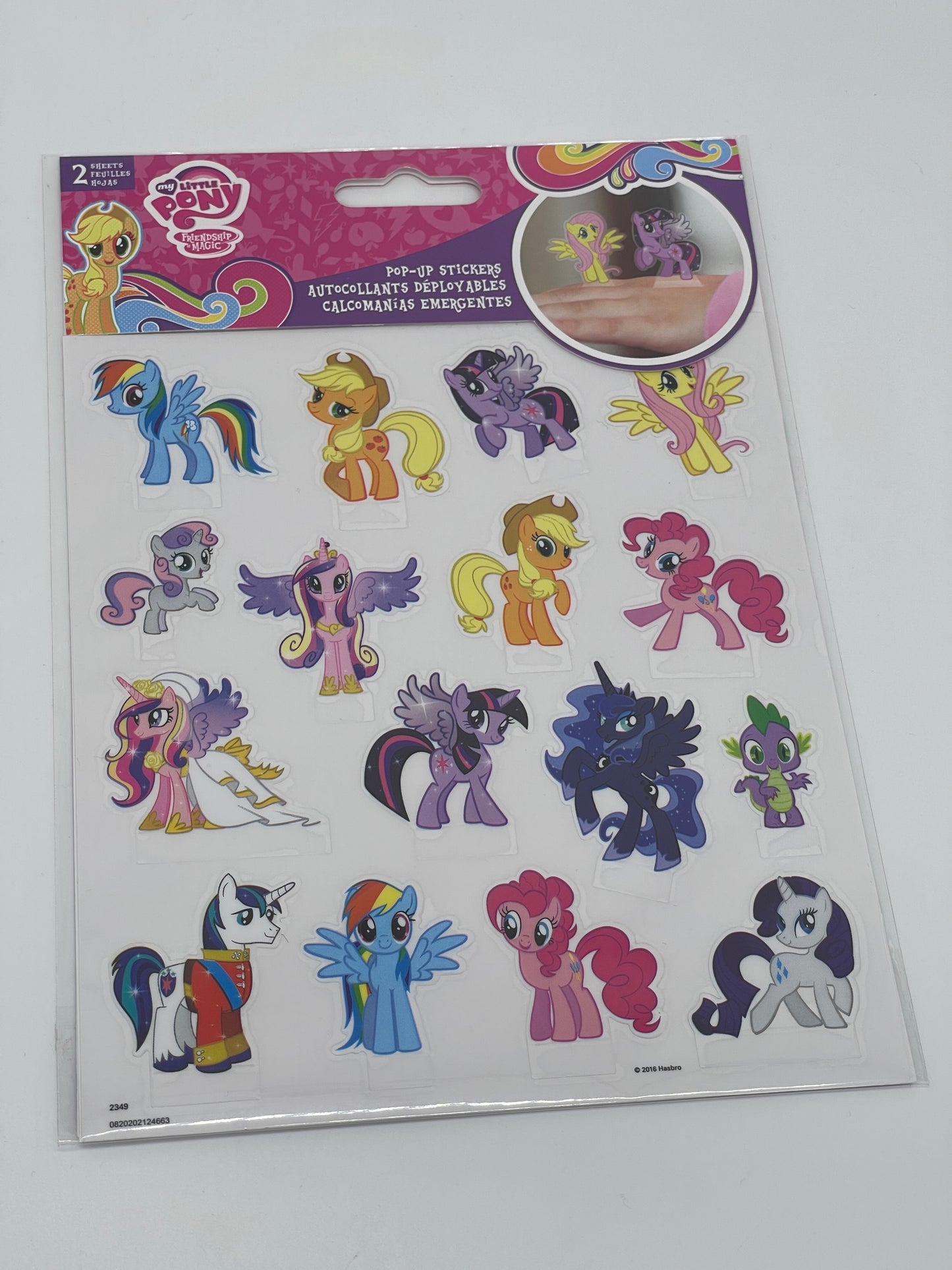 My Little Pony "Pop-Up Sticker Set" 2 Bögen mit 3D Effekt