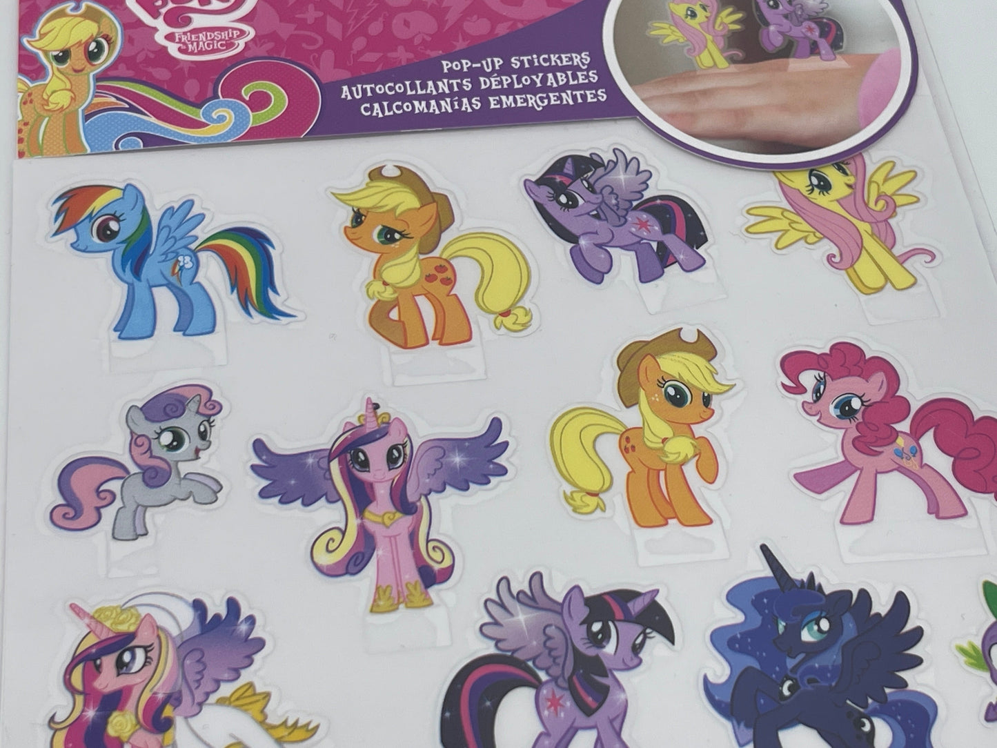 My Little Pony "Pop-Up Sticker Set" 2 Bögen mit 3D Effekt