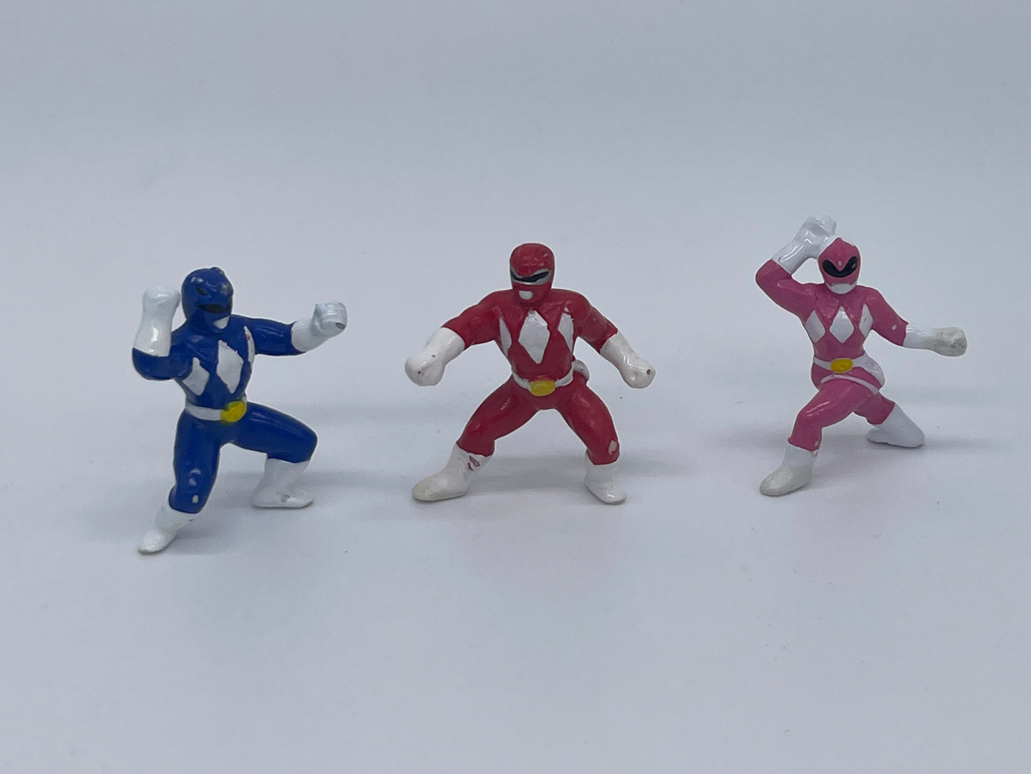 Power Rangers "Blue, Red &amp; Pink Ranger" Microfigures Saban (1994)