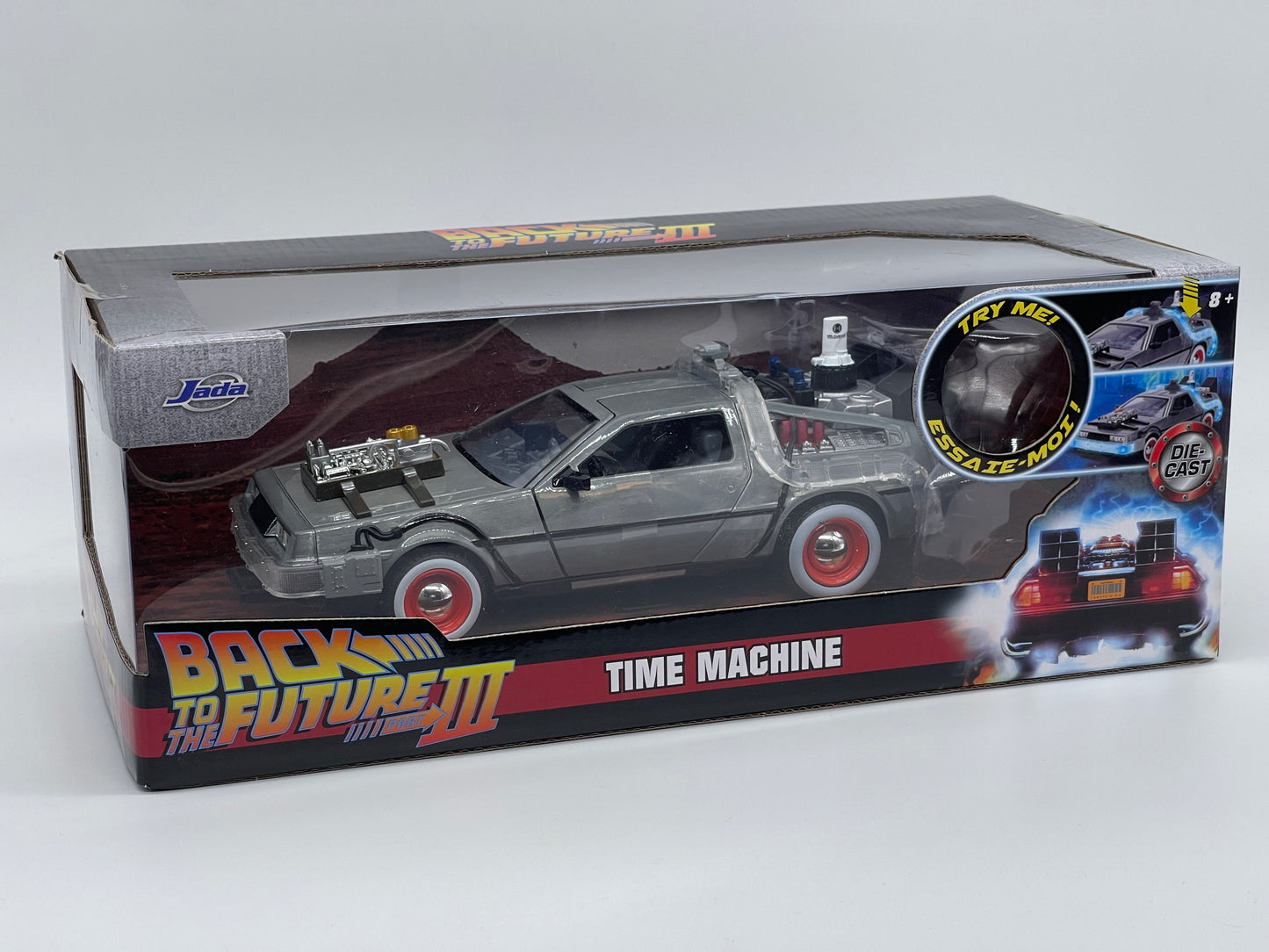 Back to the Future III "Time Machine DeLorean" Hollywood Rides Jada Toys (2021)