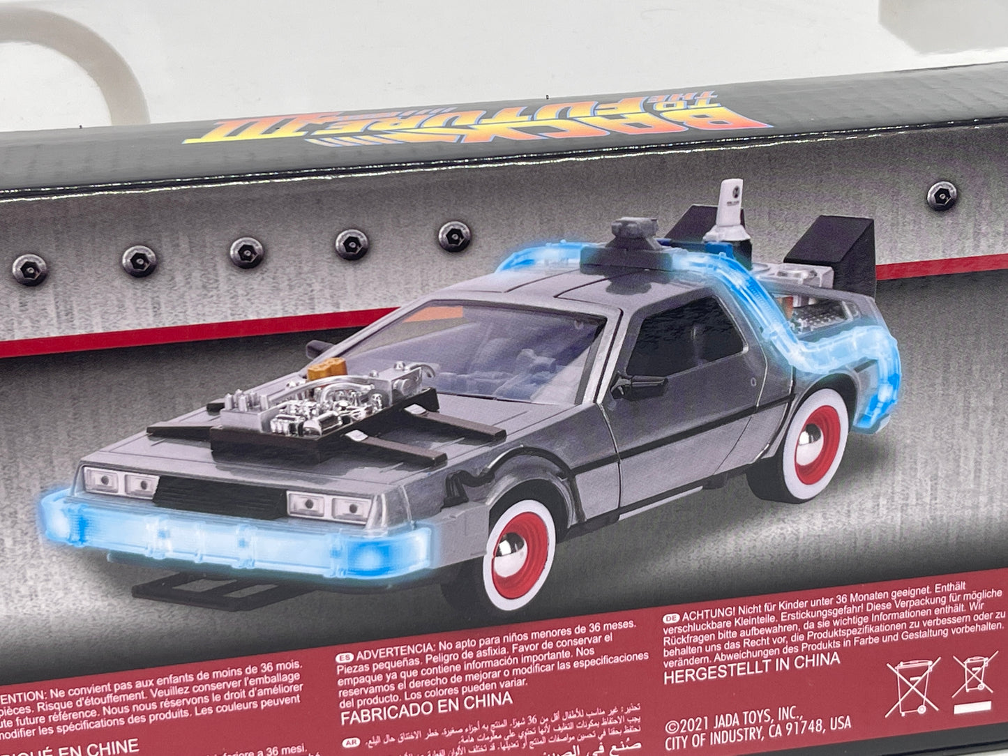 Back to the Future III "Time Machine DeLorean" Hollywood Rides Jada Toys (2021)