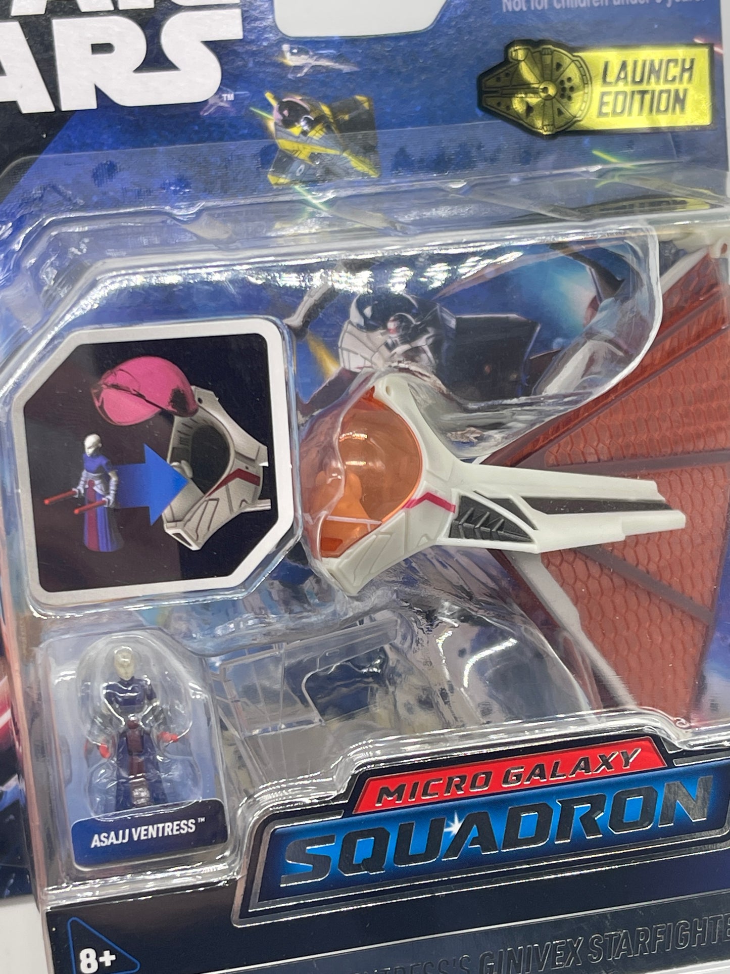 Star Wars Micro Galaxy Squadron "Asajj Ventress's Ginivex Starfighter" Launch Edition #0011