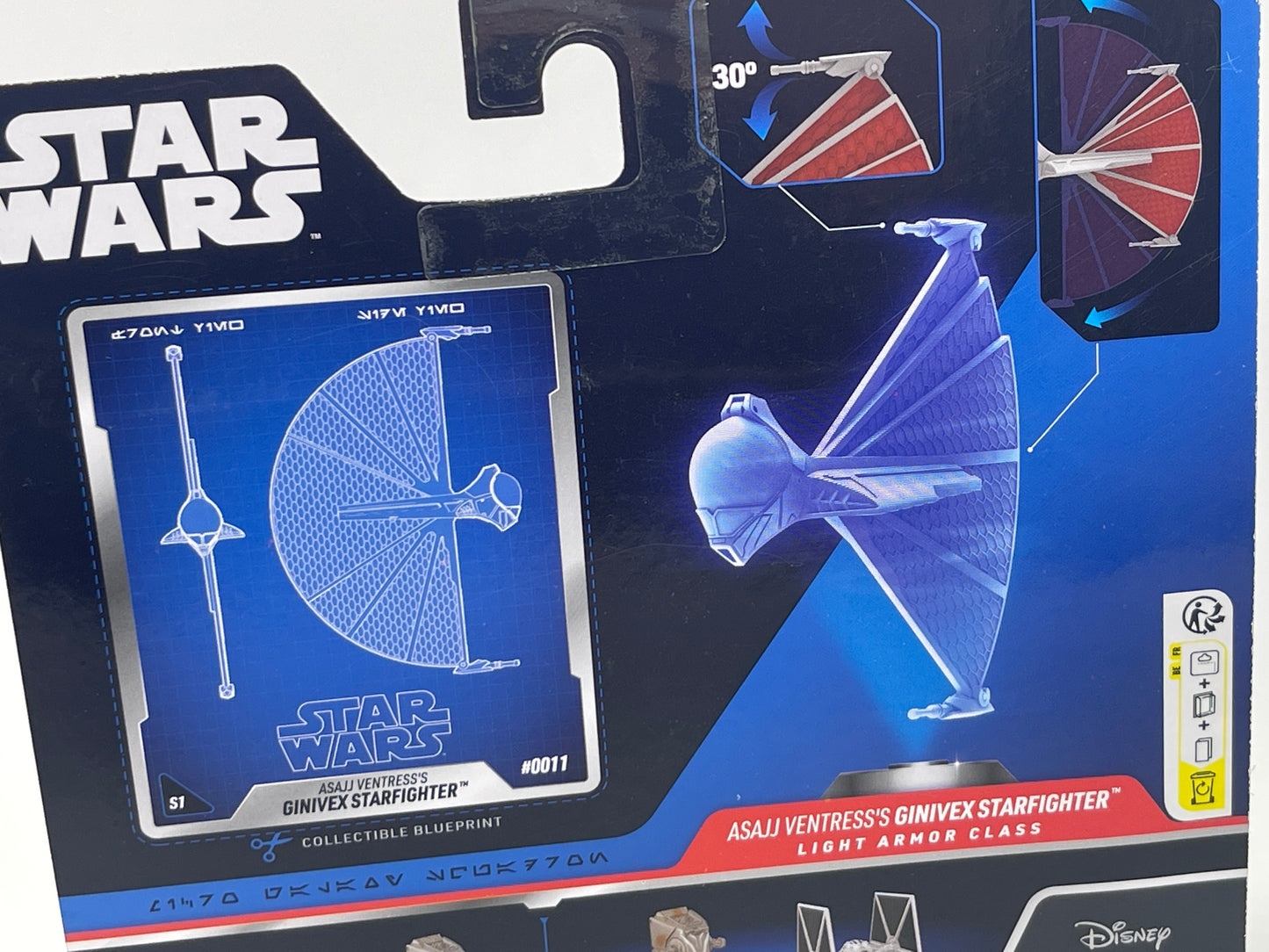 Star Wars Micro Galaxy Squadron "Asajj Ventress's Ginivex Starfighter" Launch Edition #0011