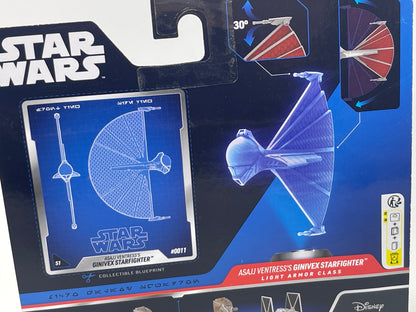 Star Wars Micro Galaxy Squadron "Asajj Ventress's Ginivex Starfighter" Launch Edition #0011