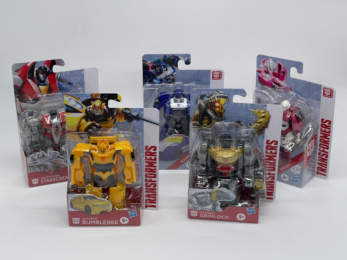 Transformers Authentics Megatron Bumblebee Optimus Prime Starscream Barricade