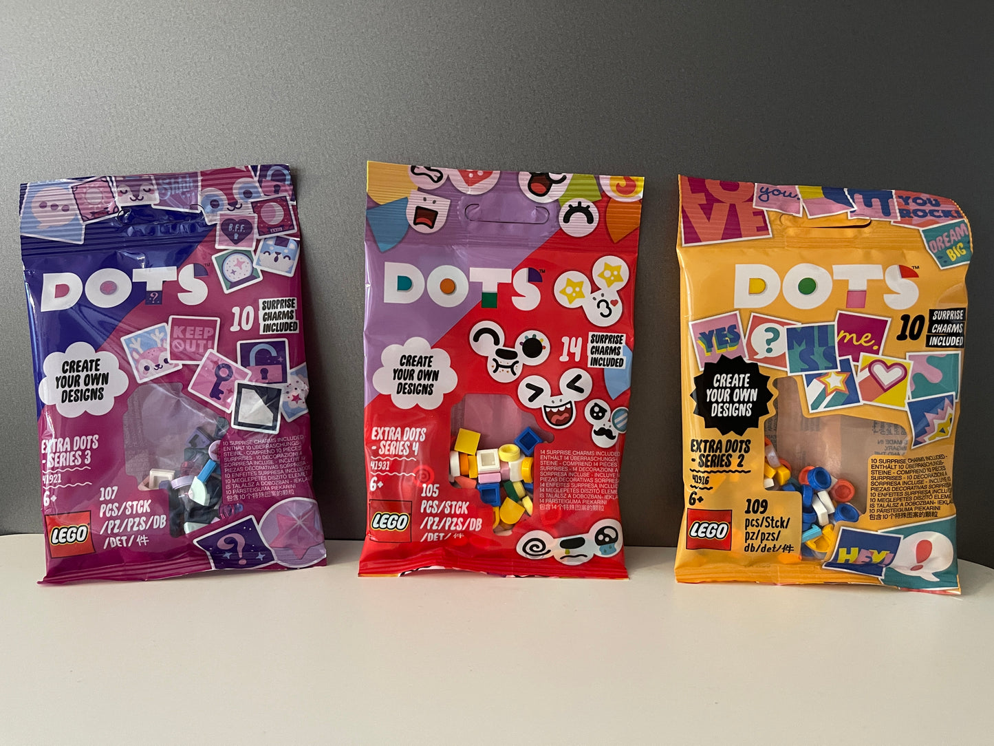 Lego DOTS Extra Polybag für Charms Armbänder 3er Pack (41921 - 41931 - 41916)