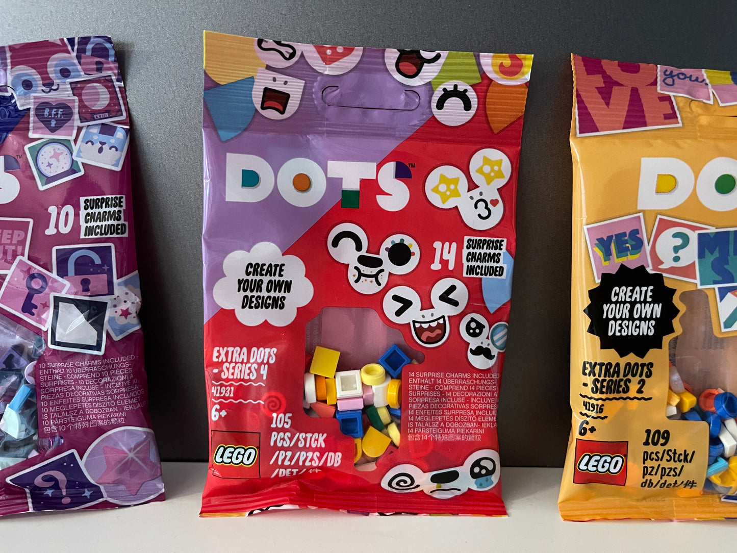 Lego DOTS Extra Polybag für Charms Armbänder 3er Pack (41921 - 41931 - 41916)