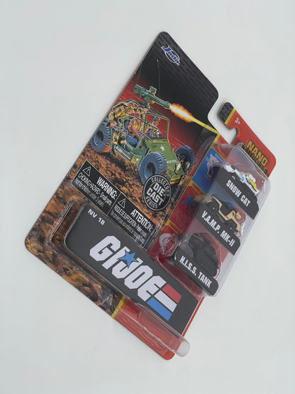 GI JOE Nano Hollywood Rides "Snow Cat, VAMP MK-II, HISS Tank" Die Cast