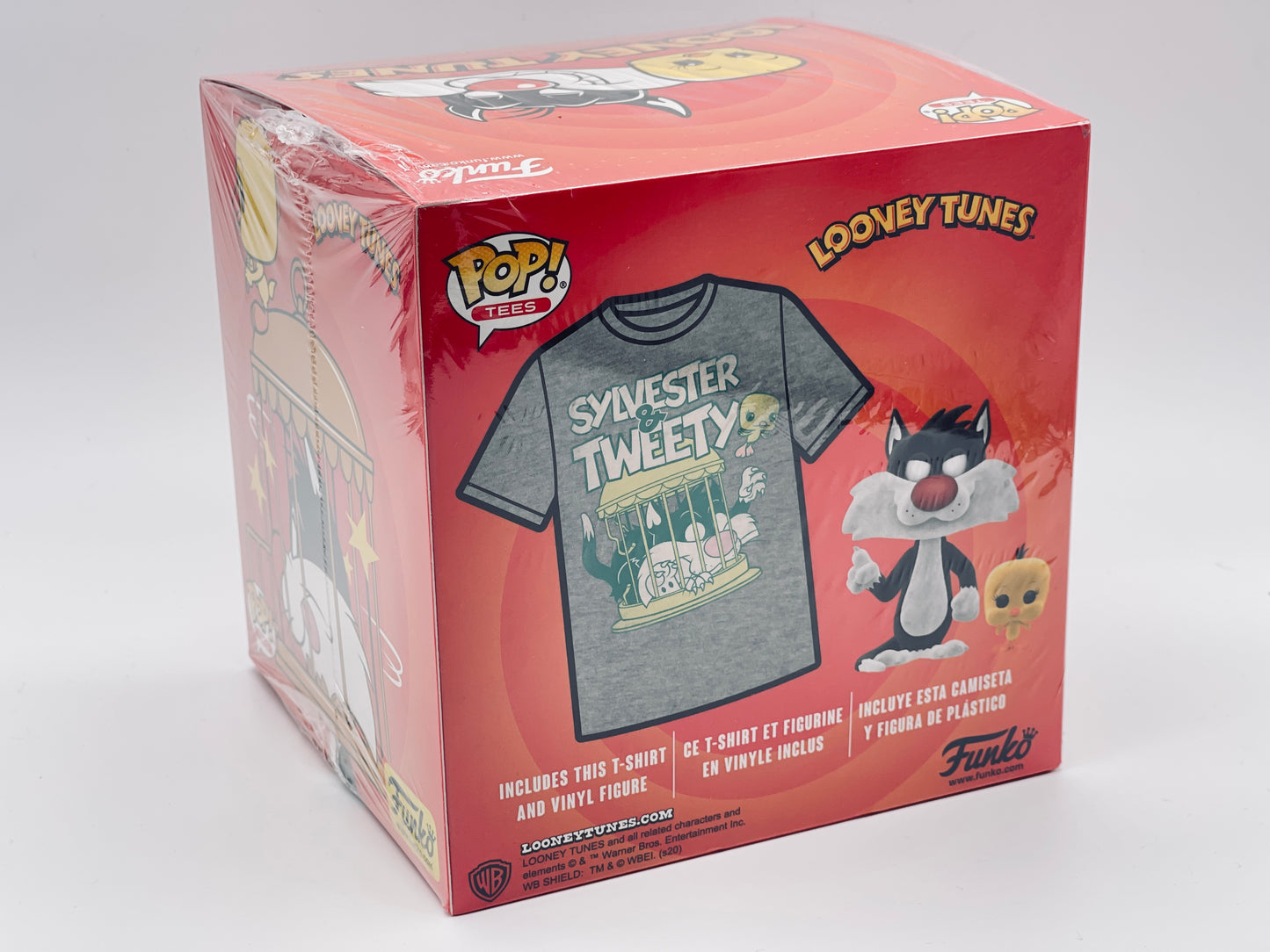 Funko Pop Tees - Looney Tunes Sylvester &amp; Tweety - T-Shirt (S) &amp; Exclusive Figure 