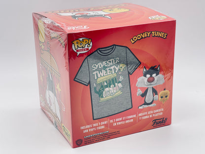 Funko Pop Tees - Looney Tunes Sylvester &amp; Tweety - T-Shirt (S) &amp; Exclusive Figure 