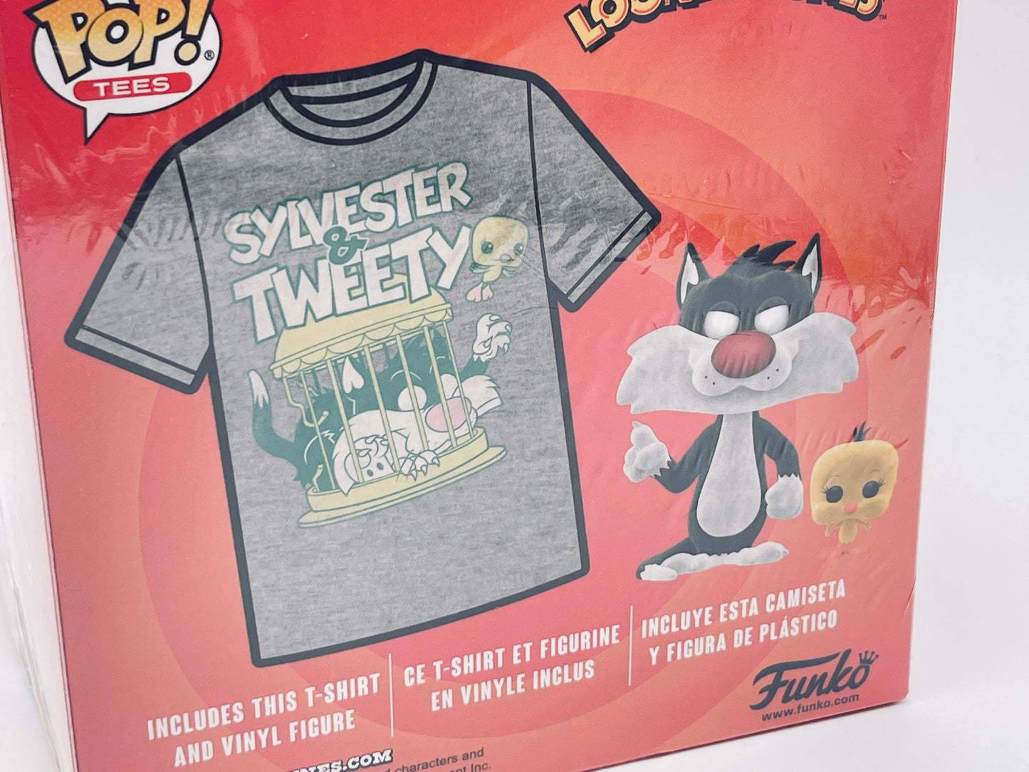 Funko Pop Tees - Looney Tunes Sylvester & Tweety - T-Shirt (S) & exklusive Figur