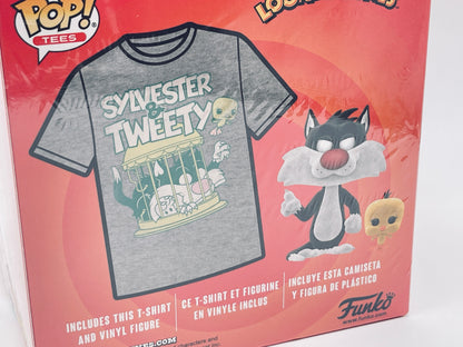 Funko Pop Tees - Looney Tunes Sylvester &amp; Tweety - T-Shirt (S) &amp; Exclusive Figure 