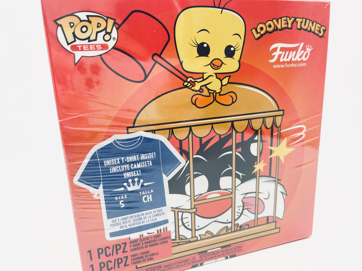 Funko Pop Tees - Looney Tunes Sylvester & Tweety - T-Shirt (S) & exklusive Figur