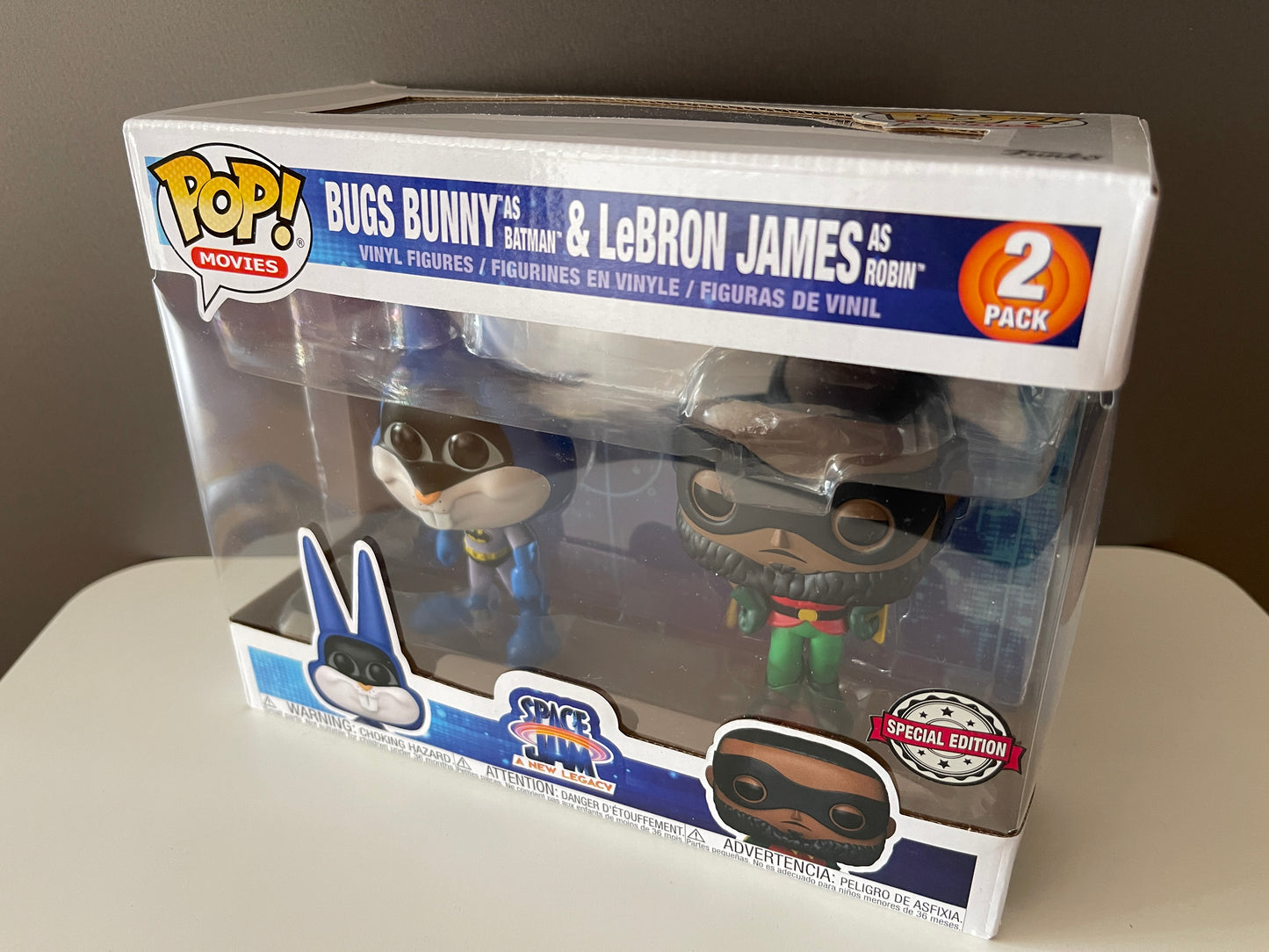 Funko POP Space Jam 2 Pack - Bugs Bunny as Batman & LeBron James as Robin -