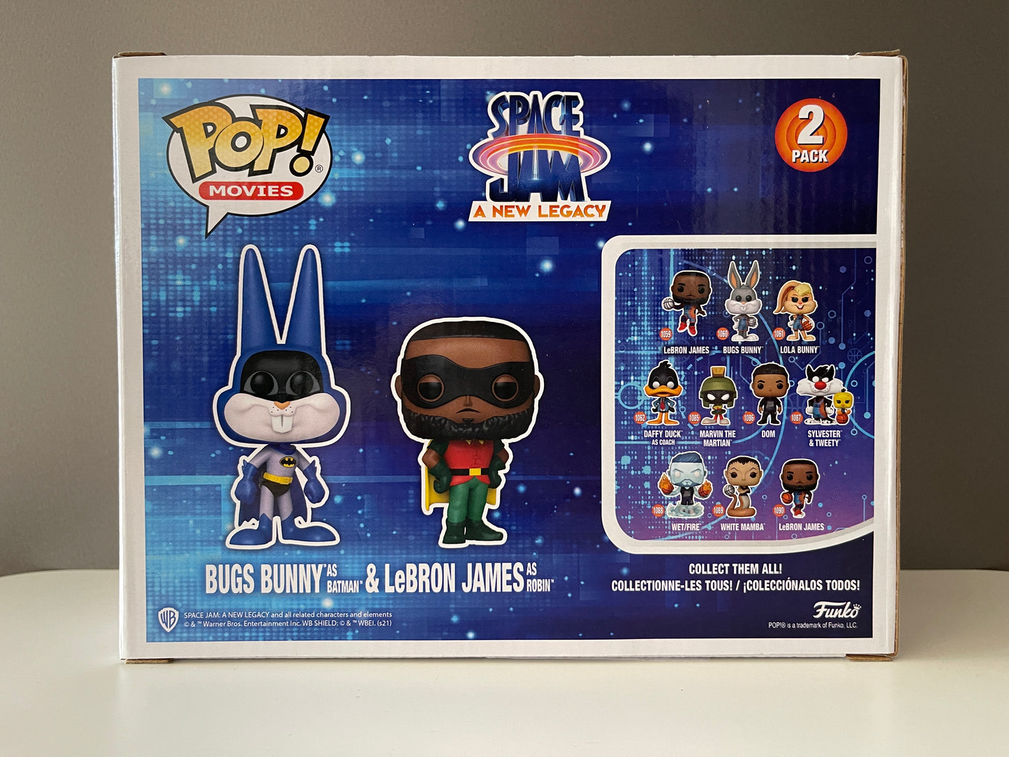 Funko POP Space Jam 2 Pack - Bugs Bunny as Batman & LeBron James as Robin -
