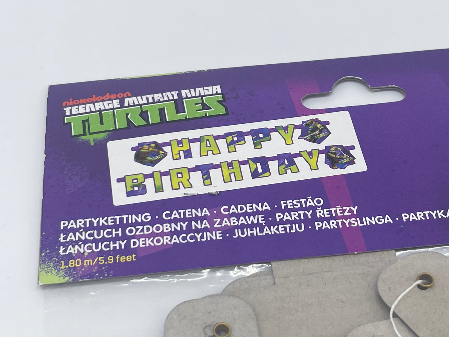 Teenage Mutant Ninja Turtles "Happy Birthday" Party Banner 1,80m Breite TMNT