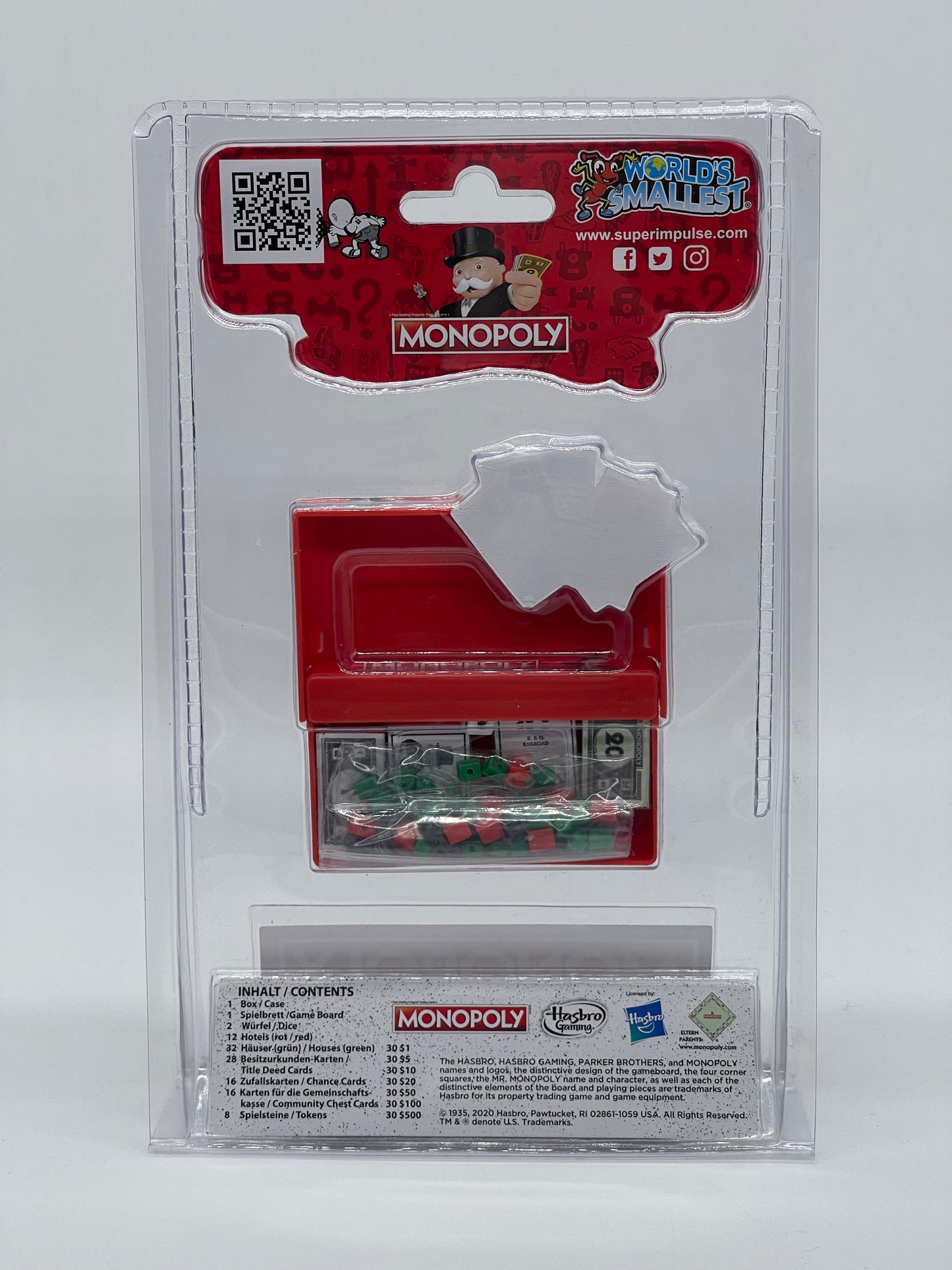 Worlds Smallest "Monopoly" mit Spielgeld, Spielbrett und Zubehör Hasbro (2022)