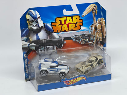 Star Wars "501st Clone Trooper VS. Battle Droid" Hot Wheels Mattel Disney (2014)