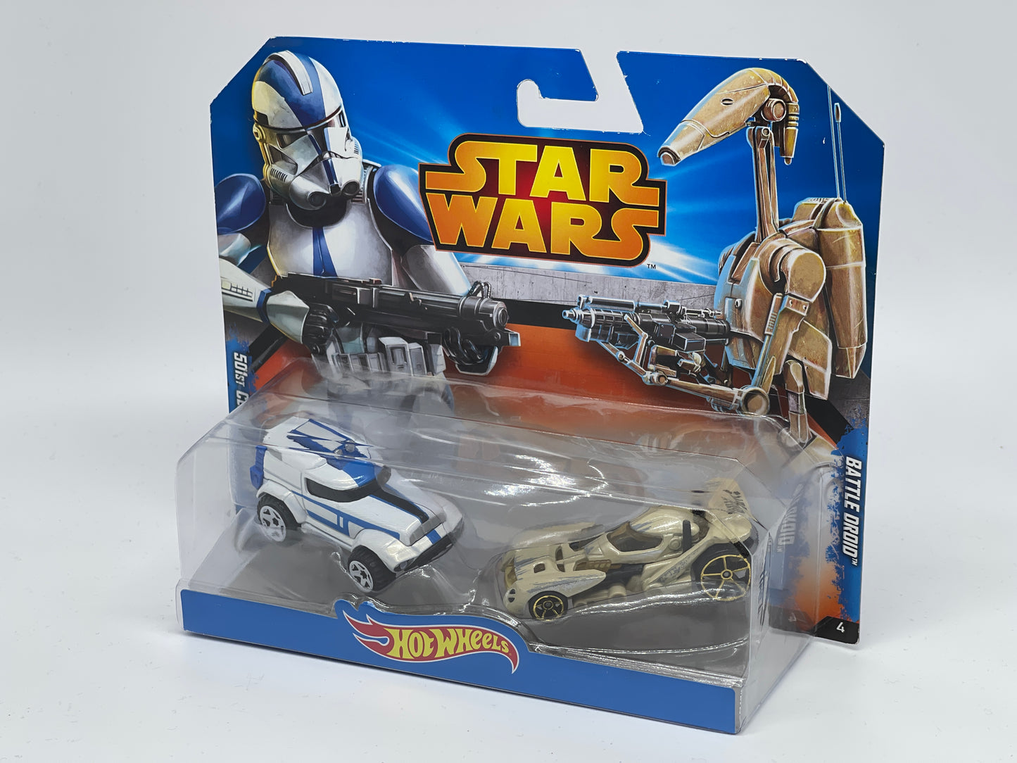 Star Wars "501st Clone Trooper VS. Battle Droid" Hot Wheels Mattel Disney (2014)