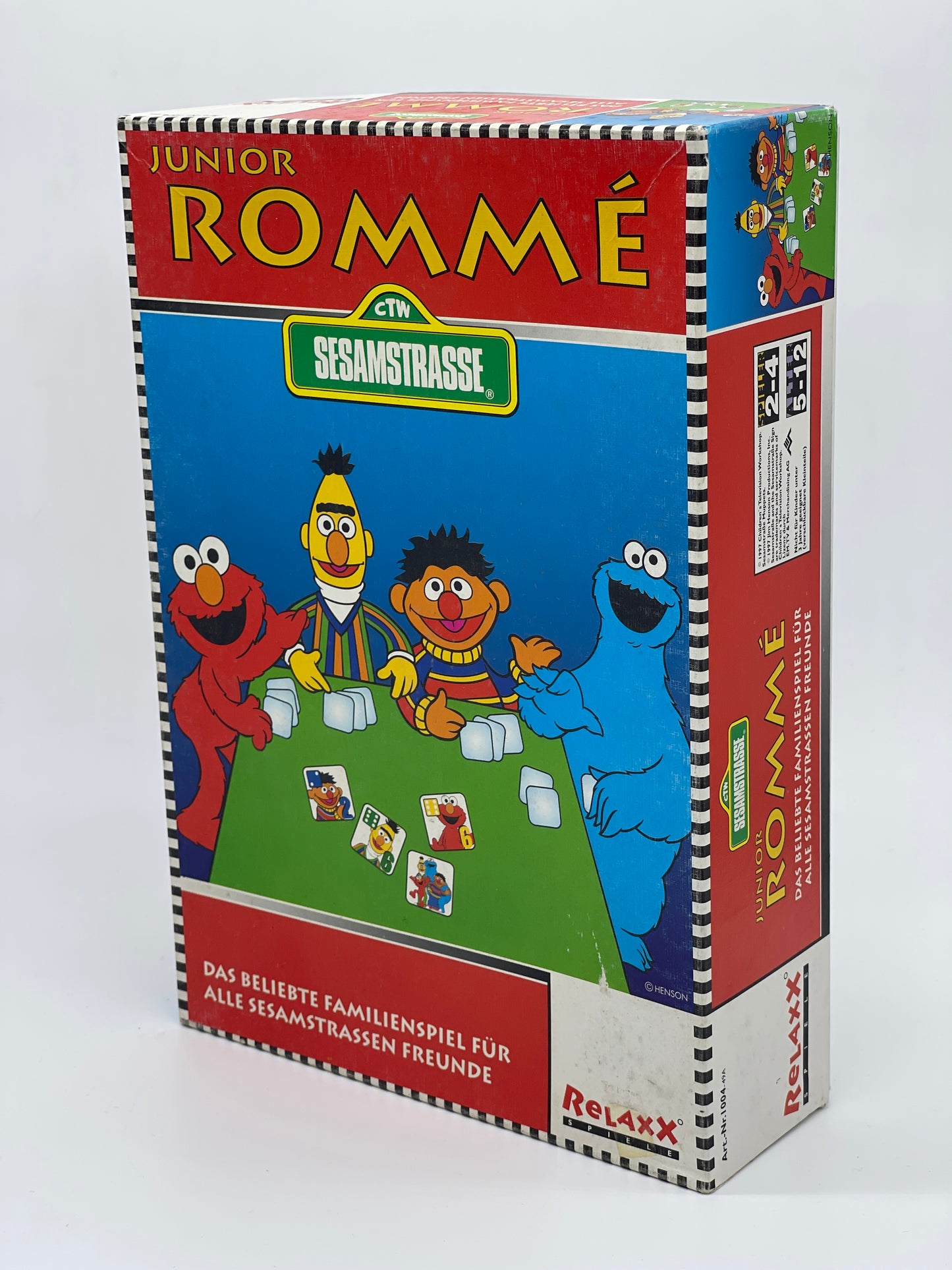 Sesame Street "Junior Rummy" Family Game Relaxx Games Vintage (1997)