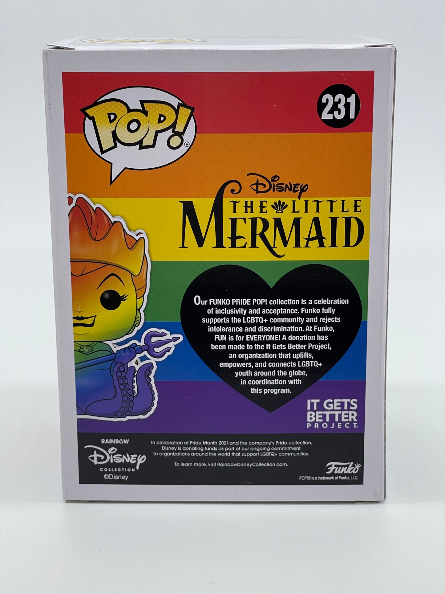 Funko POP Disney 231 Pride - Ursula - Diamond Collection Little Mermaid Rainbow