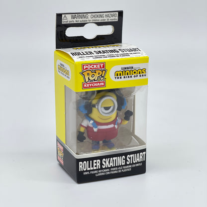 Minions "Roller Skating Stuart" Funko POP Keyring Keychain (2020)