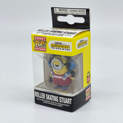 Minions "Roller Skating Stuart" Funko POP Keyring Keychain (2020)