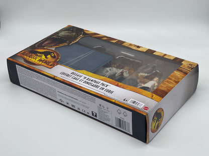 Jurassic World Dominion Release' n Rampage Pack Soyona Santos & Atrociraptor