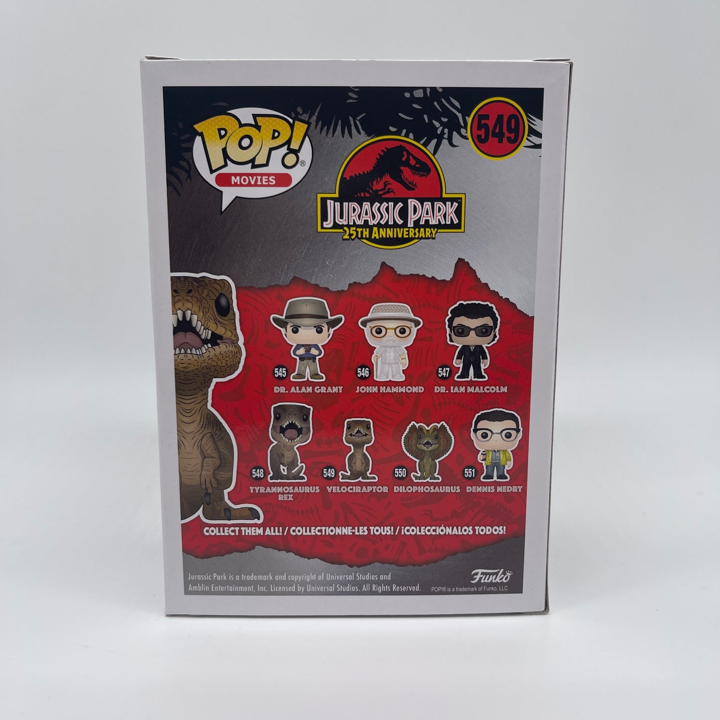 Funko POP Movies "Velociraptor" Jurassic Park 25 Jahre Edition #549 (2021)