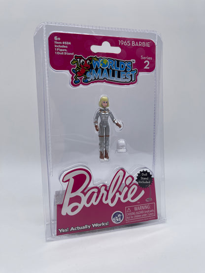 Worlds Smallest - 1965 Barbie Series 2 Mattel + Doll Stand 2019