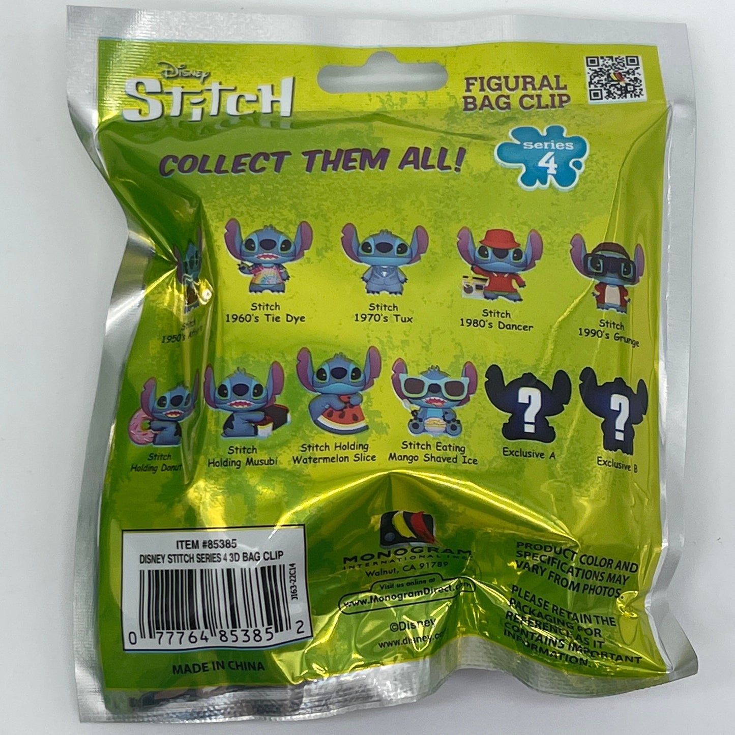 Lilo & Stitch 3D "Taschenanhänger" Figural Bag Clip Schlüsselanhänger Serie 4 (Monogram)