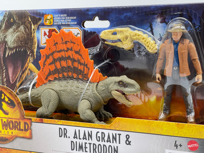 Jurassic World Dominion "Dr Alan Grant &amp; Dimetrodon" GWM25 Mattel (2021)