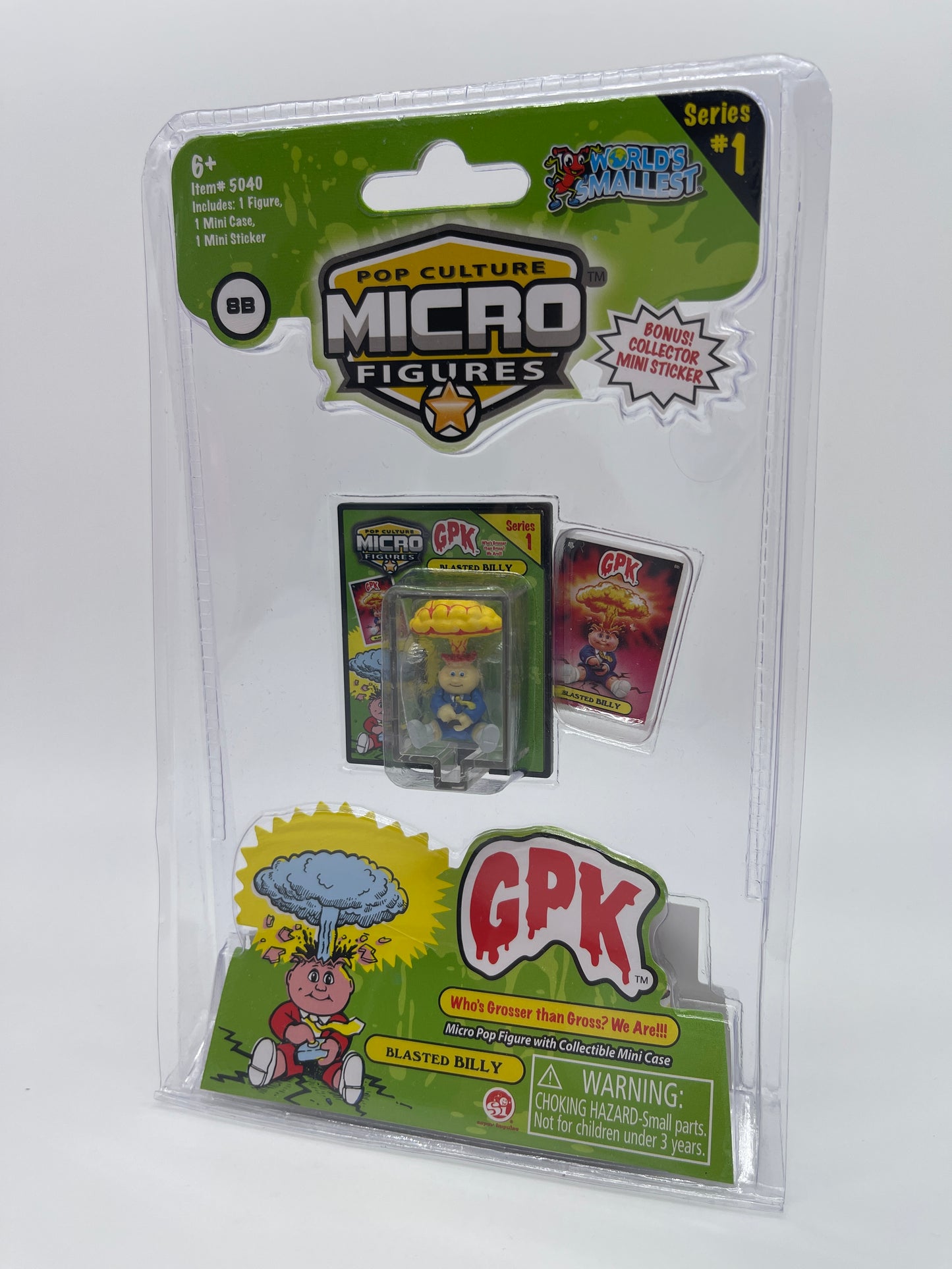 Worlds Smallest "Garbage Pail Kids Adam Bomb" Pop Culture Micro Action Figure