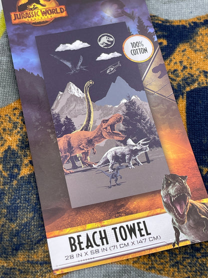 Jurassic World Dominion "Badetuch Strandtuch Handtuch" T-Rex  71 x 147 cm