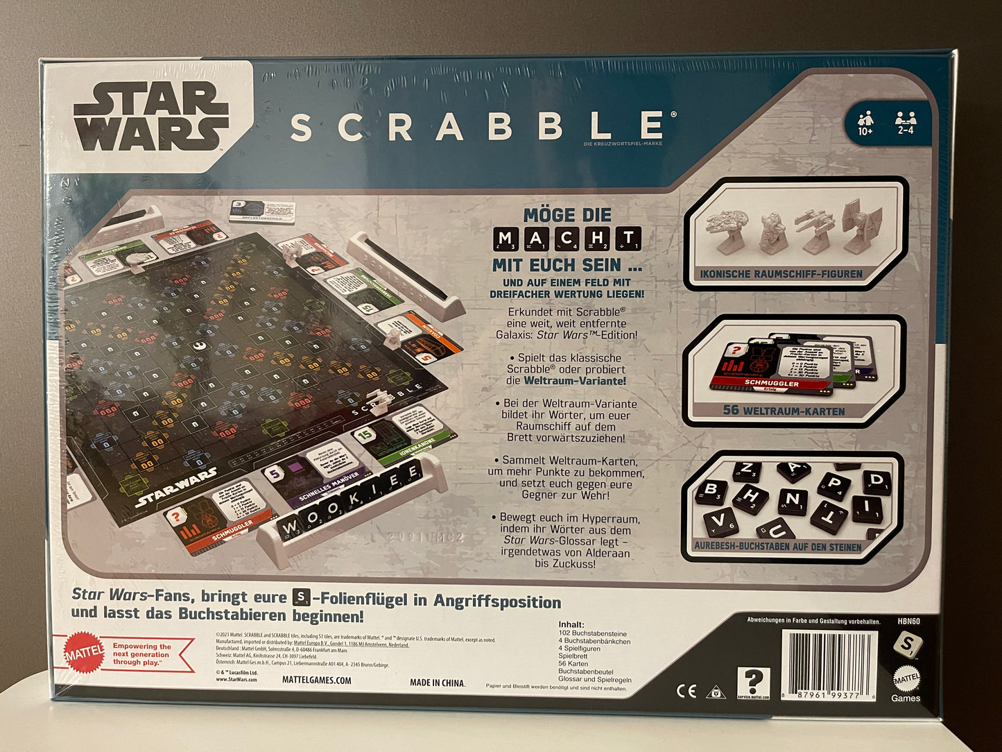 Star Wars Brettspiel - SCRABBLE - 2 Spiele in 1 Klassisch und Weltraum-Variante
