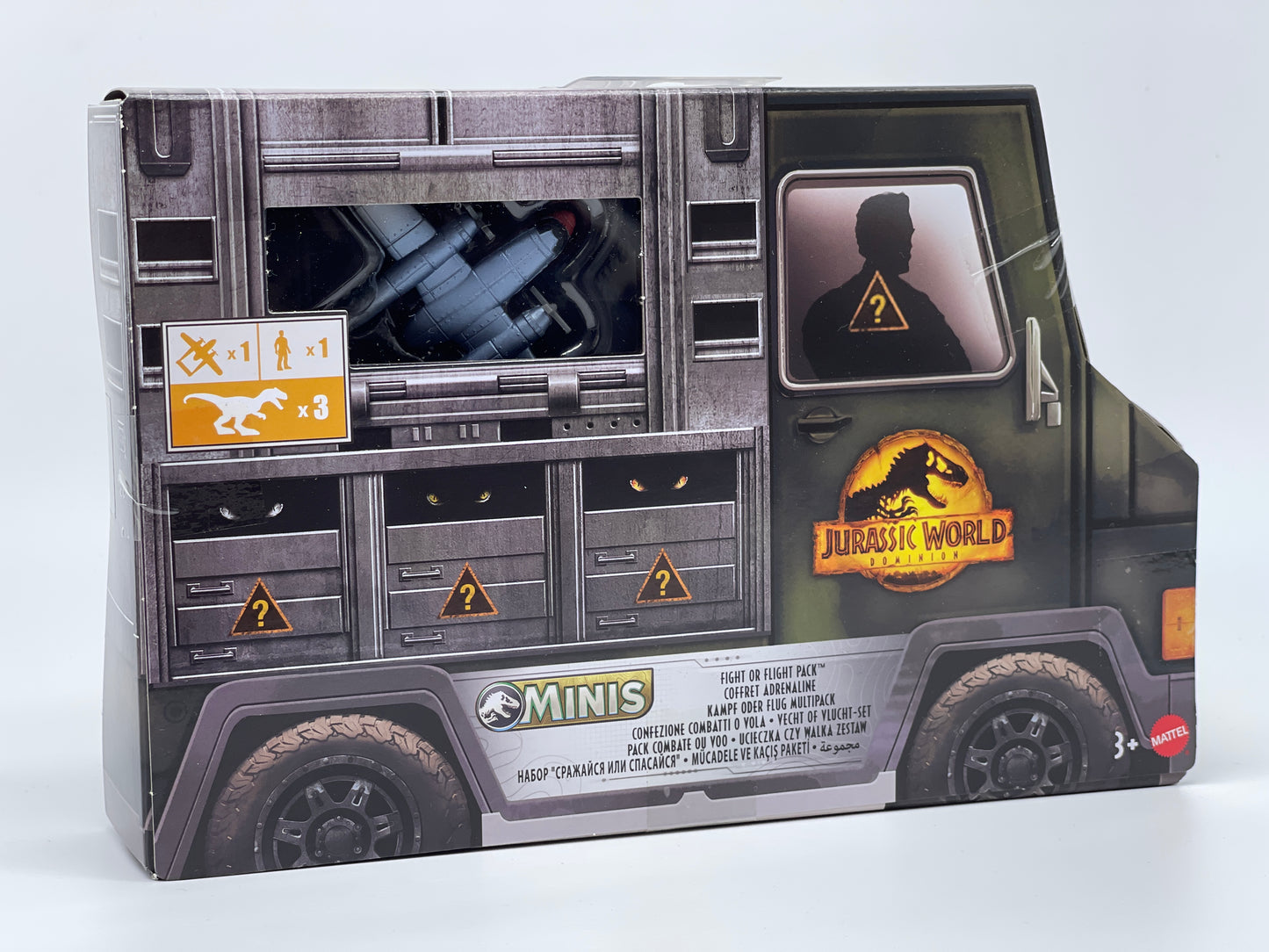 Jurassic World Dominion Fight or Flight Multipack Minis 3 Dinos 1 Figur 1 Flugzeug