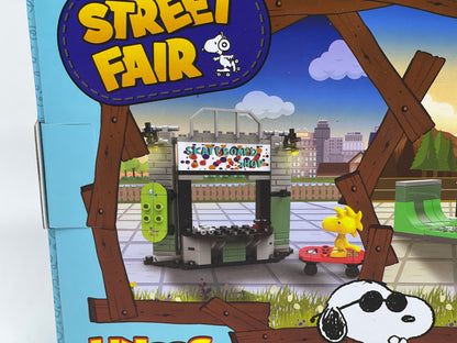 MINISO Japan "Peanuts Skateboard Shop" Street Fair Building Blocks Linoos
