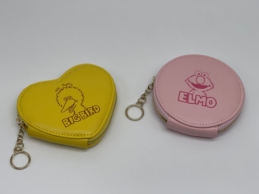 MINISO Japan "Sesame Street Coin Purse with Pendant" Bibo &amp; Elmo