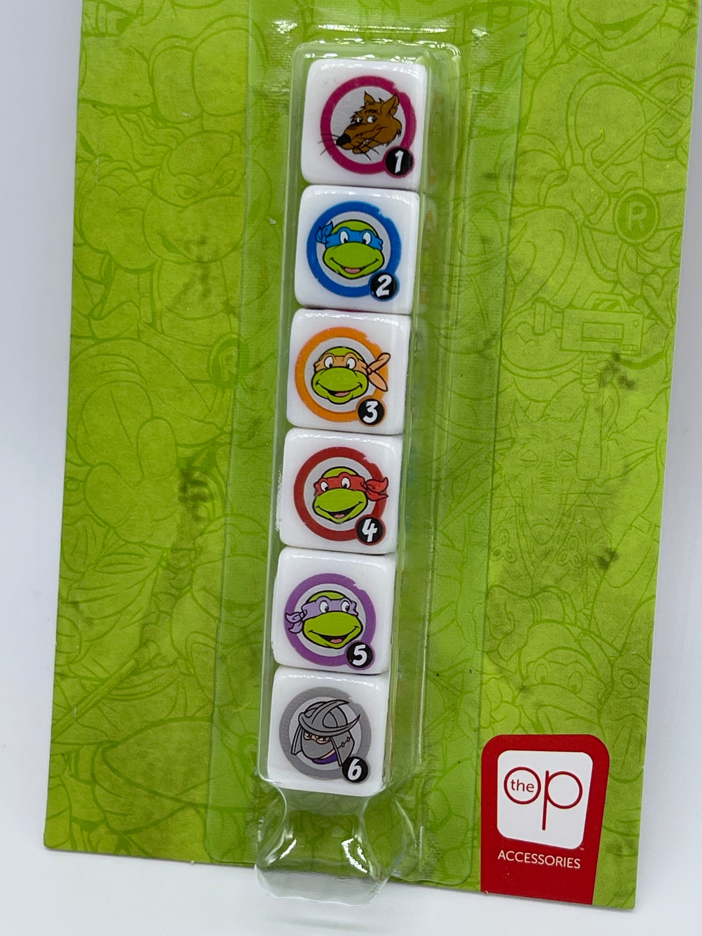 Teenage Mutant Ninja Turtles "Dice Set" 6 dice in retro look TMNT 
