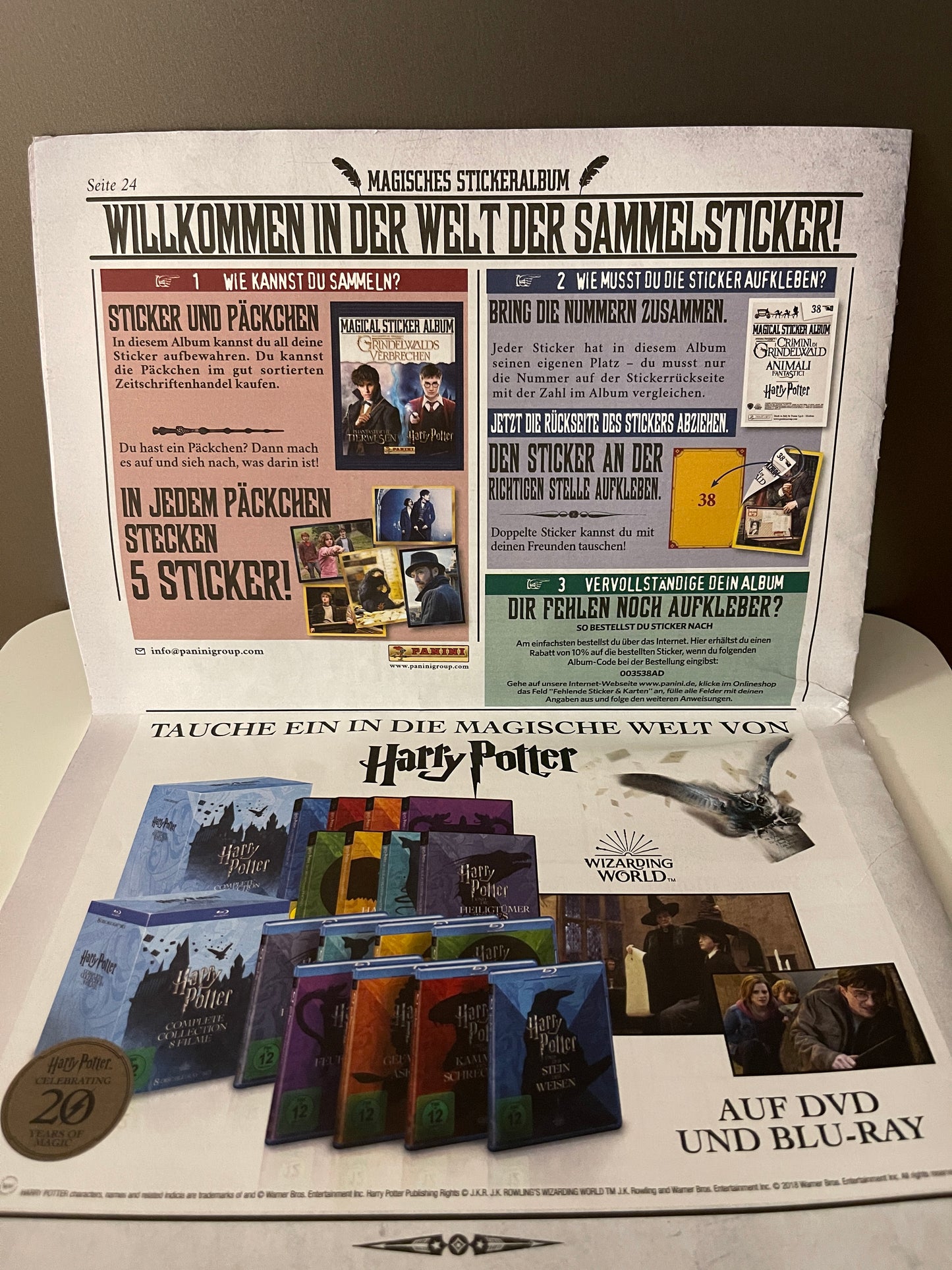Harry Potter Magical Sticker Album Sticker Newspaper Panini (2018)