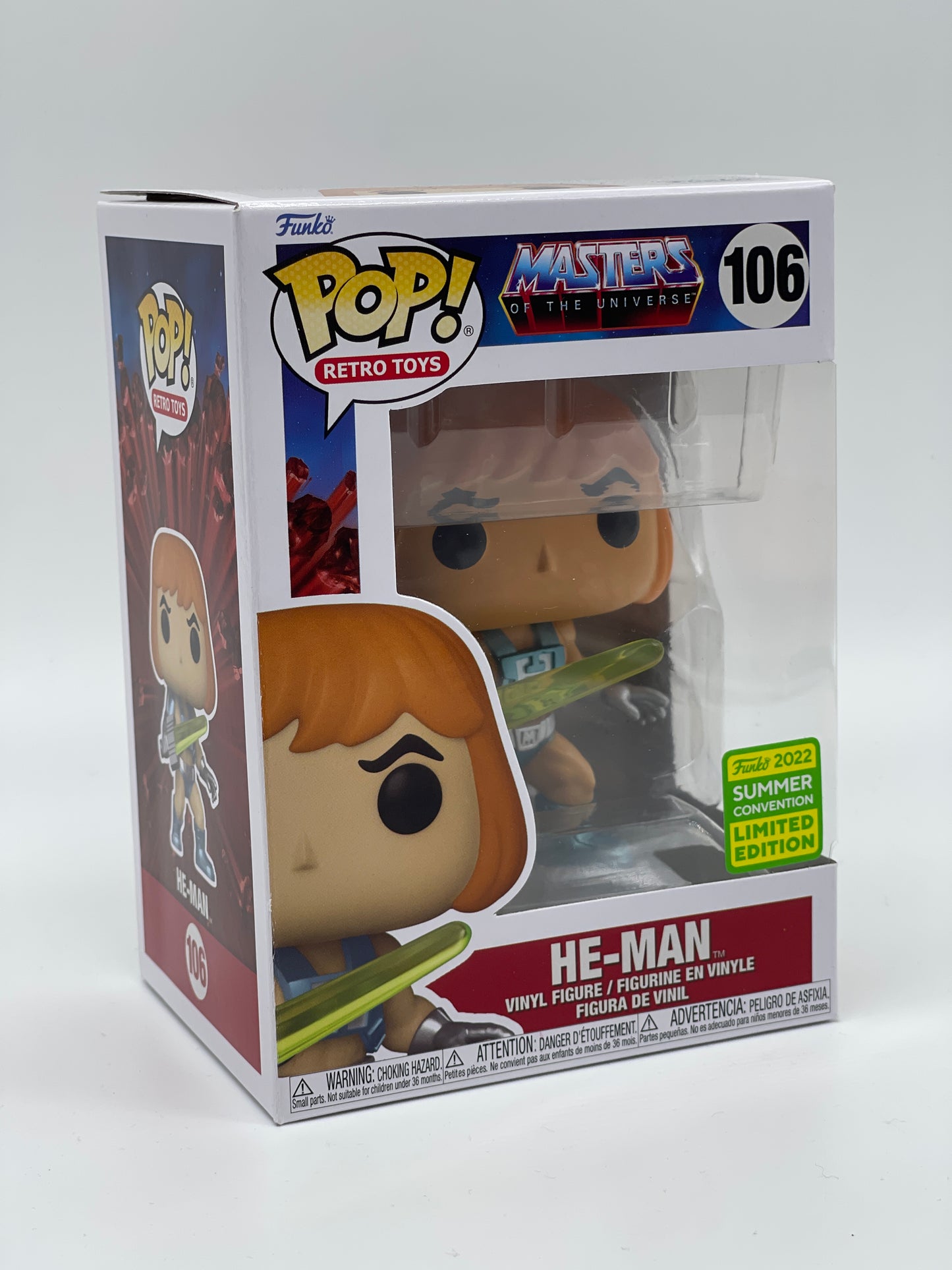 Funko Pop! Retro Toys "He-Man" #106 SDCC Exclusive Masters of the Universe 2022